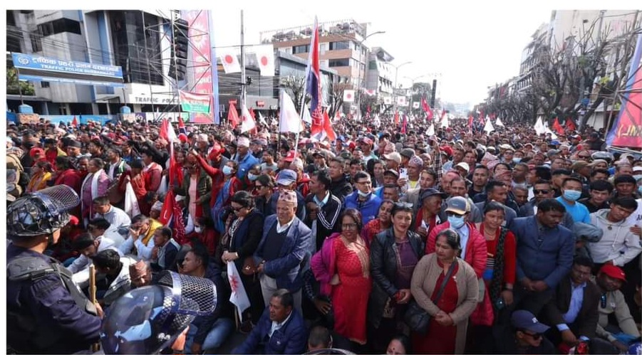 सडक जामले जनता हैरान, एमालेको र्‍यालीमाथि आक्रोश