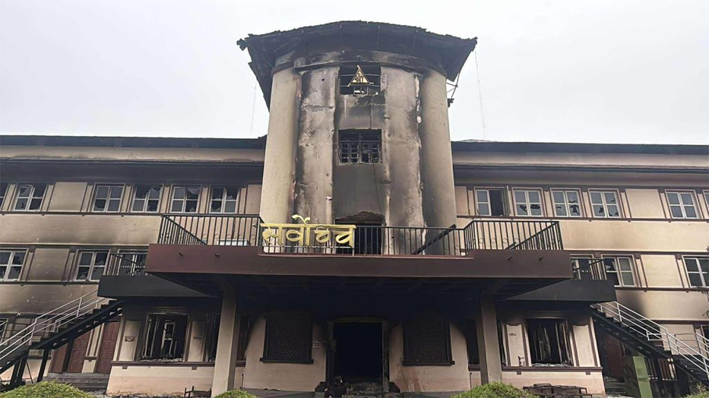 सर्वोच्च र जिल्ला अदालतमा तोडफोड–आगजनी प्रकरणमा प्रहरीले सुरु गर्‍यो अनुसन्धान